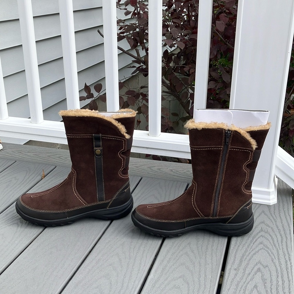Clark’s Andes Fortune Q Women’s Winter Boots Dark Brown Size 9.5W NWOT